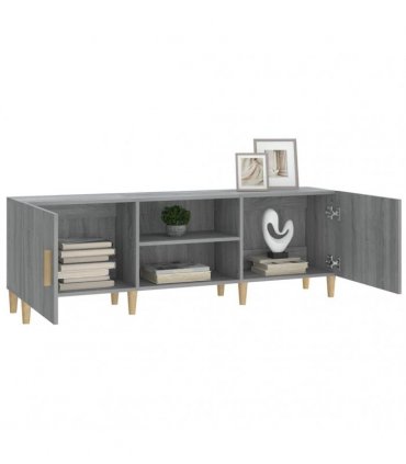 vidaXL TV Cabinet Grey Sonoma 150x30x50 cm Engineered Wood
