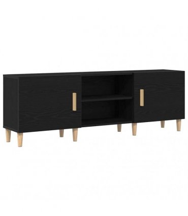vidaXL TV Cabinet Black Oak 150 x 30 x50 cm Engineered Wood