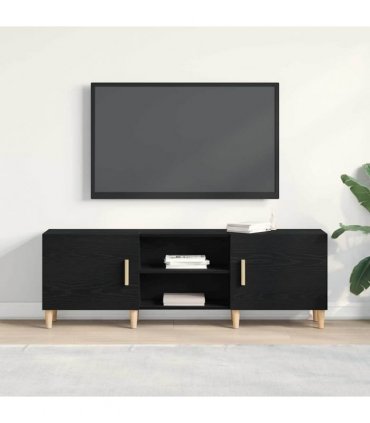 vidaXL TV Cabinet Black Oak 150 x 30 x50 cm Engineered Wood