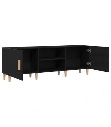 vidaXL TV Cabinet Black Oak 150 x 30 x50 cm Engineered Wood