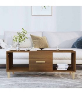 vidaXL Coffee Table Brown Oak 102x50x40 cm Engineered Wood