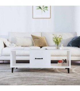 vidaXL Coffee Table White 102x50x40 cm Engineered Wood