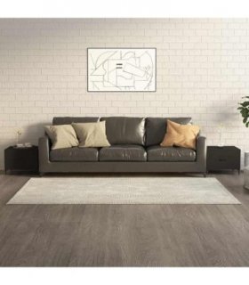 vidaXL Coffee Table with Metal Legs 2 pcs Black 50x50x40 cm