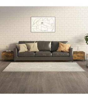 vidaXL Coffee Tables with Metal Legs 2 pcs Smoked Oak 50x50x40 cm