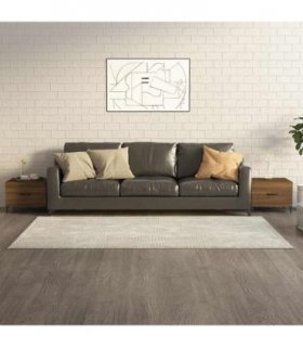 vidaXL Coffee Tables with Metal Legs 2 pcs Brown Oak 50x50x40 cm