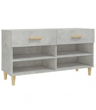 vidaXL Shoe Cabinet Concrete Grey 102x35x55 cm Engineered Wood