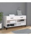 vidaXL Shoe Cabinet White 102x35x55 cm Engineered Wood