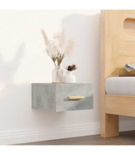vidaXL Wall-mounted Bedside Cabinet Concrete Grey 35x35x20 cm