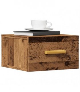 vidaXL Wall-mounted Bedside Cabinets 2 pcs Old Wood 35x35x20 cm