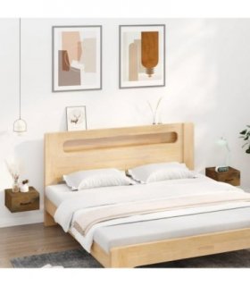 vidaXL Wall-mounted Bedside Cabinets 2 pcs Smoked Oak 35x35x20 cm — V0672031872