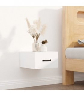 vidaXL Wall-mounted Bedside Cabinet White 35x35x20 cm — V0672031878