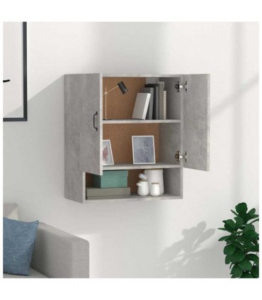vidaXL Wall Cabinet Concrete Grey 60x31x70 cm Engineered Wood