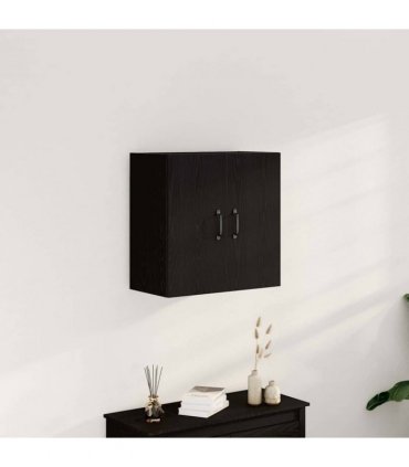vidaXL Wall Cabinet Black Oak 60x31x60 cm Engineered Wood
