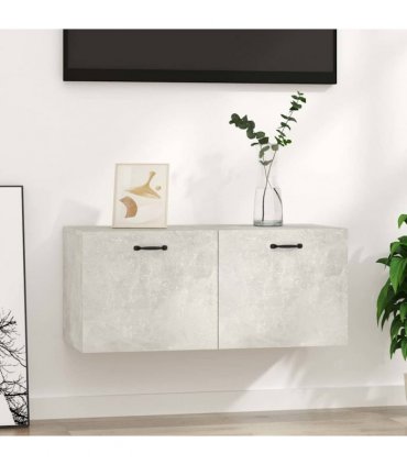 vidaXL Wall Cabinet Concrete Grey 80x36.5x35 cm Engineered Wood