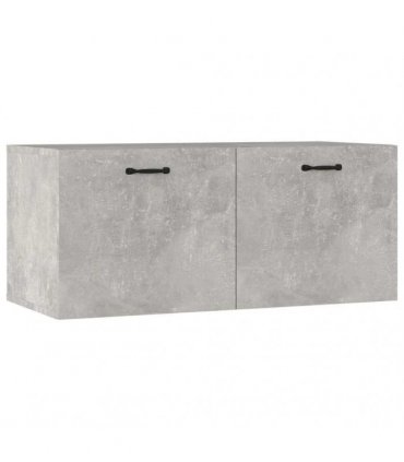 vidaXL Wall Cabinet Concrete Grey 80x36.5x35 cm Engineered Wood