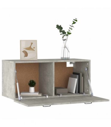 vidaXL Wall Cabinet Concrete Grey 80x36.5x35 cm Engineered Wood