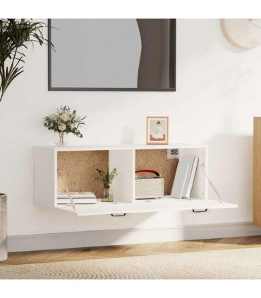 vidaXL Wall Cabinet White 100x36.5x35 cm Engineered Wood