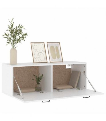 vidaXL Wall Cabinet White 100x36.5x35 cm Engineered Wood
