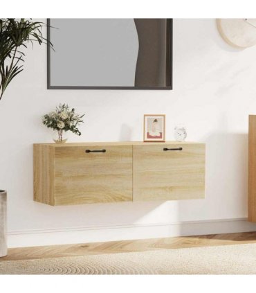 vidaXL Wall Cabinet Sonoma Oak 100x36.5x35 cm Engineered Wood