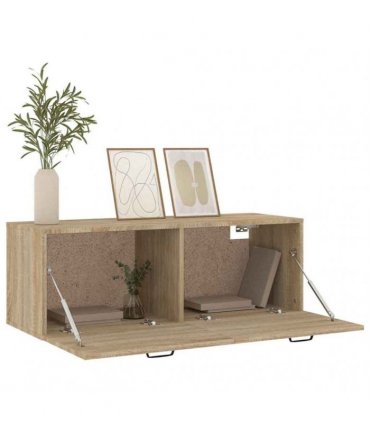 vidaXL Wall Cabinet Sonoma Oak 100x36.5x35 cm Engineered Wood