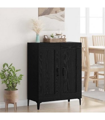vidaXL Sideboard Black Oak 69.5 x 34 x 90 cm Engineered Wood — V0672031940