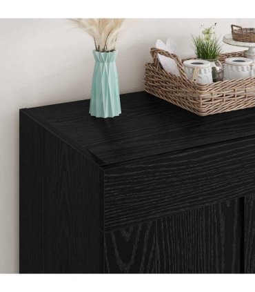 vidaXL Sideboard Black Oak 69.5 x 34 x 90 cm Engineered Wood — V0672031940