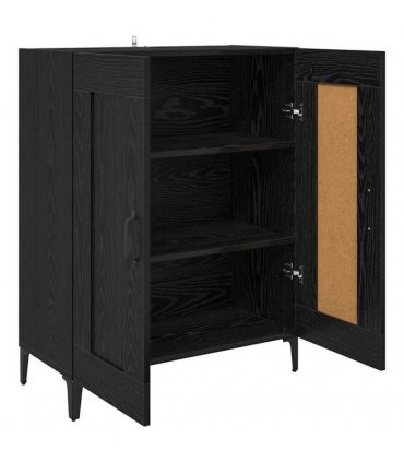vidaXL Sideboard Black Oak 69.5 x 34 x 90 cm Engineered Wood — V0672031940
