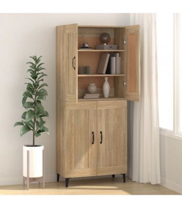 vidaXL Sideboard Sonoma Oak 69.5x34x90 cm Engineered Wood — V0672031941