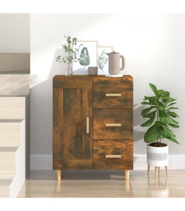 vidaXL Sideboard Smoked Oak 69.5x34x90 cm Engineered Wood — V0672031951