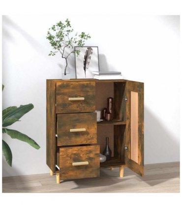 vidaXL Sideboard Smoked Oak 69.5x34x90 cm Engineered Wood — V0672031951