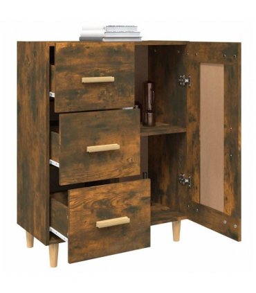 vidaXL Sideboard Smoked Oak 69.5x34x90 cm Engineered Wood — V0672031951