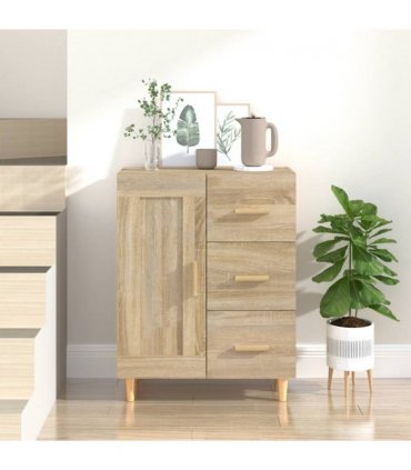 vidaXL Sideboard Sonoma Oak 69.5x34x90 cm Engineered Wood — V0672031952