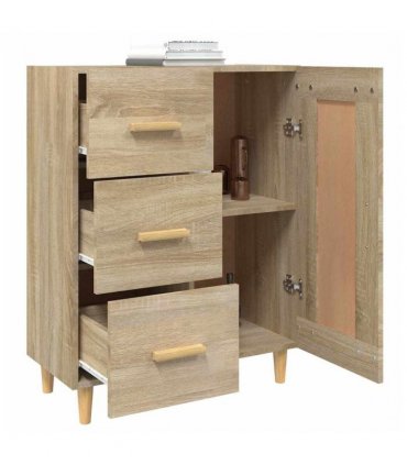 vidaXL Sideboard Sonoma Oak 69.5x34x90 cm Engineered Wood — V0672031952
