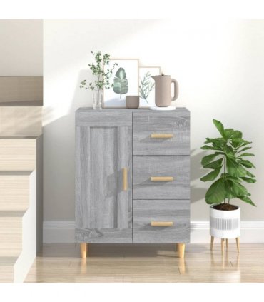 vidaXL Sideboard Grey Sonoma 69.5x34x90 cm Engineered Wood — V0672031953