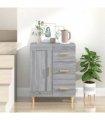 vidaXL Sideboard Grey Sonoma 69.5x34x90 cm Engineered Wood — V0672031953