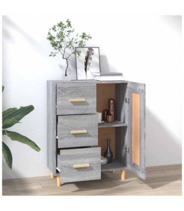 vidaXL Sideboard Grey Sonoma 69.5x34x90 cm Engineered Wood — V0672031953