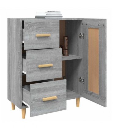 vidaXL Sideboard Grey Sonoma 69.5x34x90 cm Engineered Wood — V0672031953