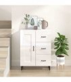 vidaXL Sideboard High Gloss White 69.5x34x90 cm Engineered Wood — V0672031954