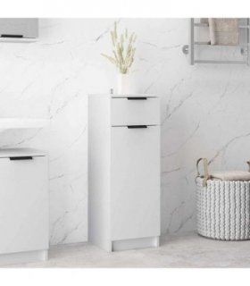 vidaXL Bathroom Cabinet White 32x33.5x90 cm Engineered Wood
