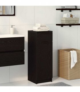 vidaXL Bathroom Cabinet Black oak 32 x 34 x 90 cm Engineered wood