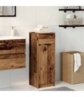 vidaXL Bathroom Cabinet Old wood 32 x 34 x 90 cm Engineered wood