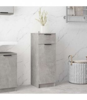 vidaXL Bathroom Cabinet Concrete Grey 32x34x90 cm Engineered Wood