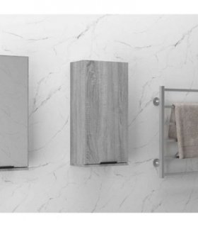 vidaXL Wall-mounted Bathroom Cabinet Grey Sonoma 32x20x67 cm