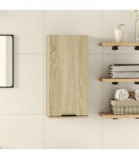 vidaXL Wall-mounted Bathroom Cabinet Sonoma Oak 32x20x67 cm