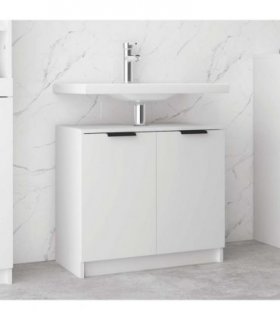vidaXL Bathroom Cabinet White 64.5x33.5x59 cm Engineered Wood