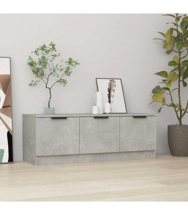 vidaXL TV Cabinet Concrete Grey 102x35x36.5 cm Engineered Wood — V0672032059