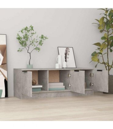 vidaXL TV Cabinet Concrete Grey 102x35x36.5 cm Engineered Wood — V0672032059