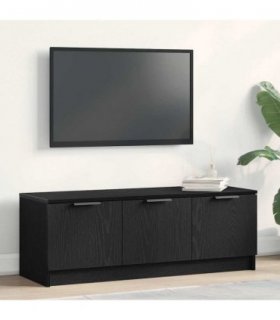 vidaXL TV Cabinet Black Oak 102 x 35 x 36.5 cm Engineered Wood