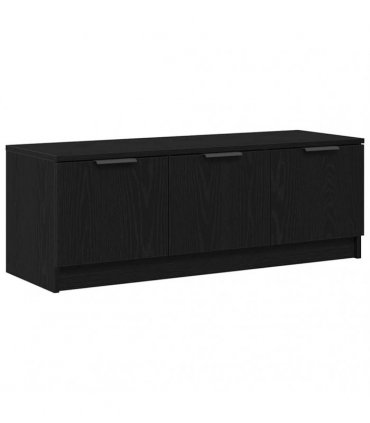 vidaXL TV Cabinet Black Oak 102 x 35 x 36.5 cm Engineered Wood