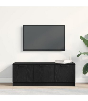 vidaXL TV Cabinet Black Oak 102 x 35 x 36.5 cm Engineered Wood